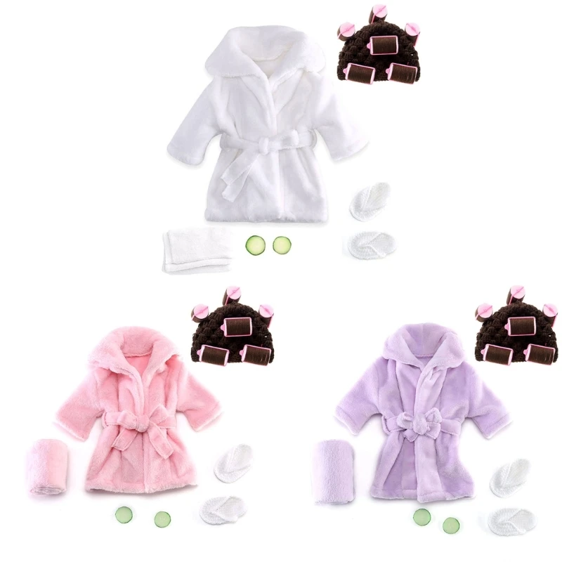 

Baby Photoshoot Props Beach Costume Bathrobe Headwrap Nightgown Newborn Photo Photography Outfit Photostudio Pose Props
