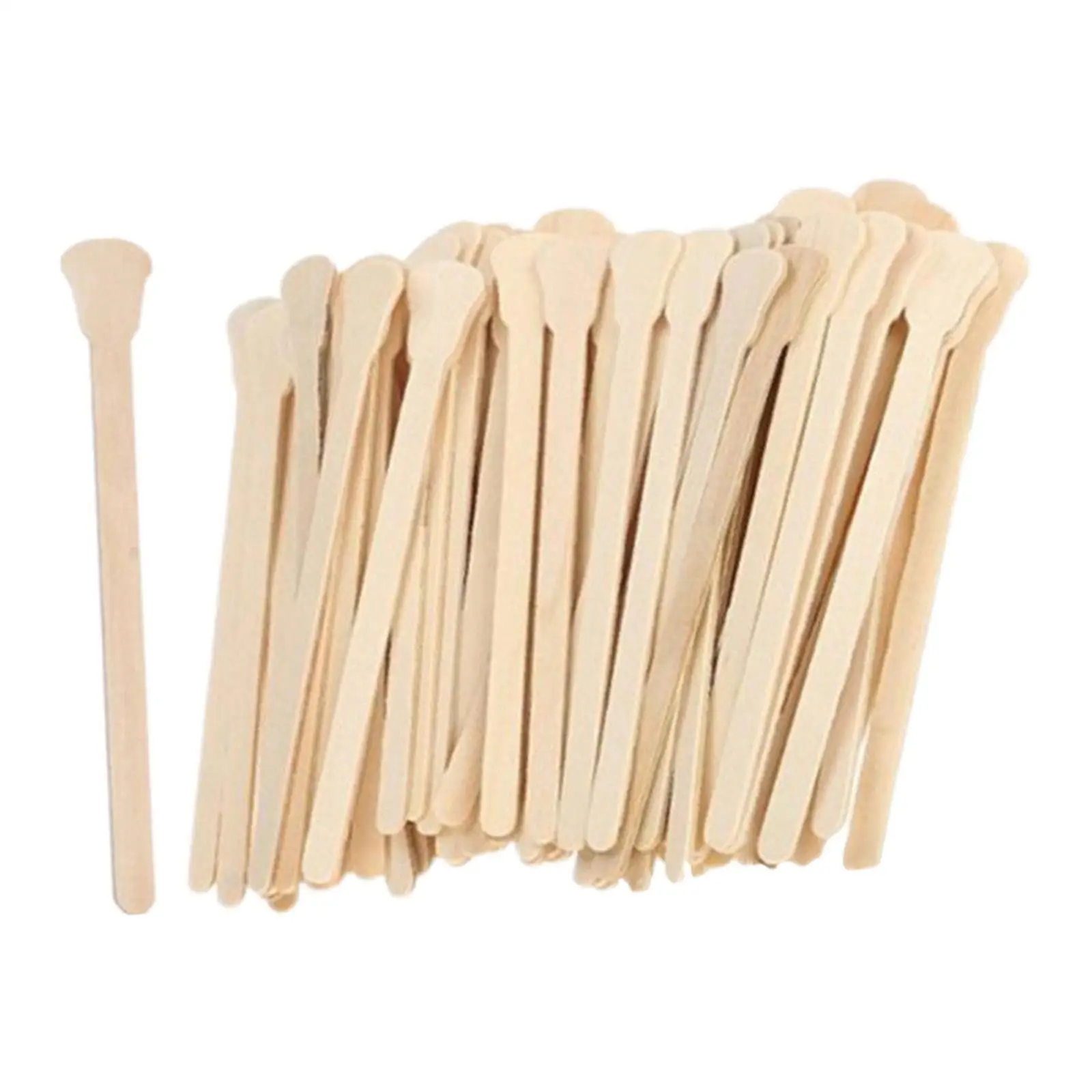 100x Wooden Wax Sticks Hair Removal Waxing Applicator Spatula