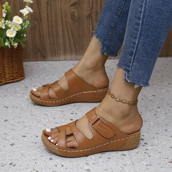 LCpddajlspig Scarpe Mare Donna Moda Eleganti Sexy Pantofole Sandalo Plateau Zeppa Casual Scarpe Estive Sandali Con Tacco Punta Aperta Comodi Piatte Sandali Con Zeppa Ciabatte - Foto 10