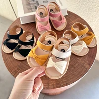 Infant Baby Girl Boy Sandals Comfort Premium Summer Outdoor Casual Beach Shoes with Flower Bowknot Anti Slip Rubber Sole Newborn 1