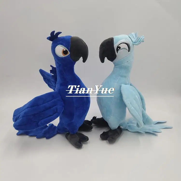 

Plush toy Cute poppy Blue Parrot plush Children's Christmas Gift 35CM