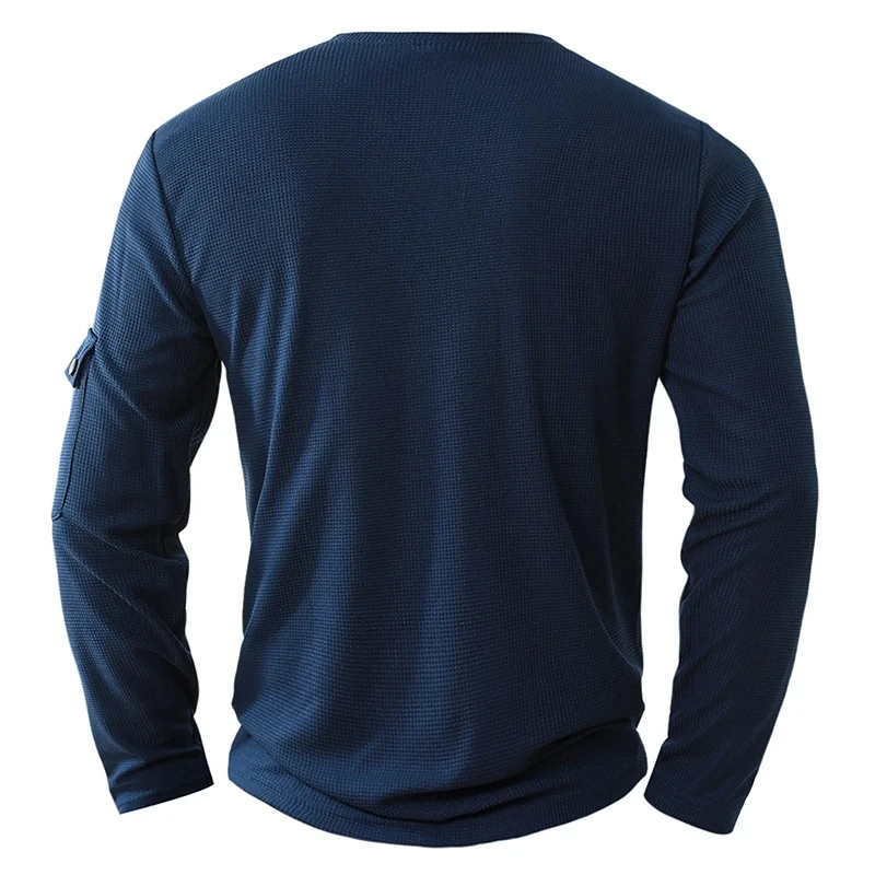 Spring Fashion Button V-neck Hoodie Retro Fake Two Piece Set Double Layer Top Men's Casual Long Sleeve Loose Hoodie