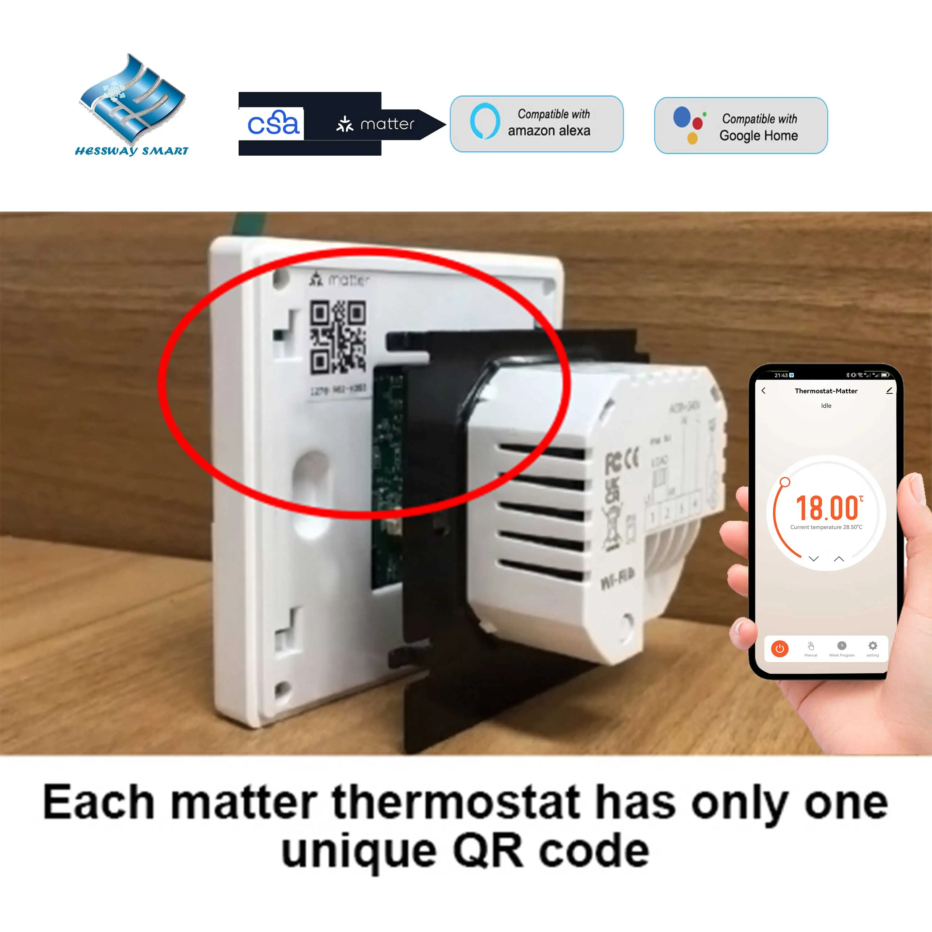 Termostato WIFI Zigbee, controlador de calefacción para habitación