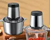 Electric Meat Grinder 3L Large Household Capacity Stainless Steel 2 Gears 300W High Power Kitchen Cooker Blender 2