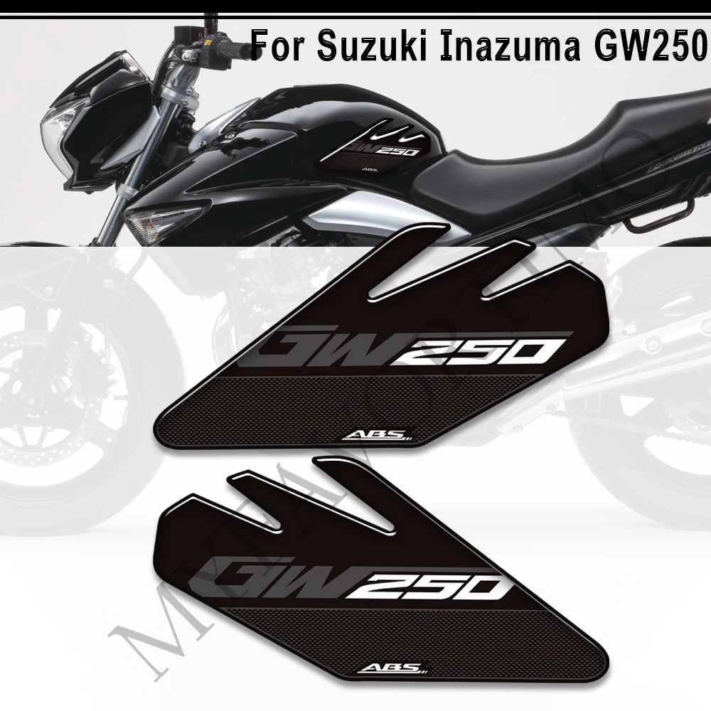 For Suzuki Inazuma GW250 GW 250 Motorcycle 3D Stickers Tank Pad Side Grips Gas Fuel Oil Kit Knee Decals Protection