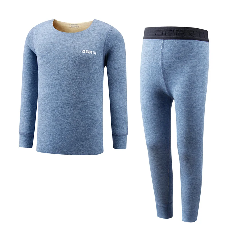 

Autumn Winter Children Underwear Suits Long Johns Warm High Quality Wool Cashmere Kids Clothing Sets for Boys Girls 100-150cm