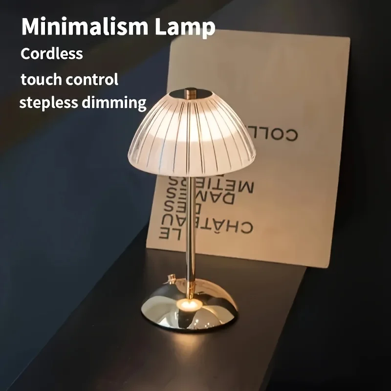 

LED Touch Desk Lamp 3-Levels Brightness Desk Lamp Room Decorative Atmosphere Light, USB Wireless Dimmable Night Light