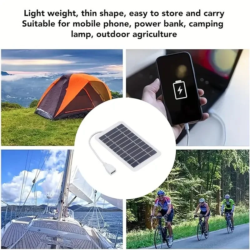 Portable Solar Charger with USB Port for Outdoor Adventures, Fast Charging for Phones and Power Banks