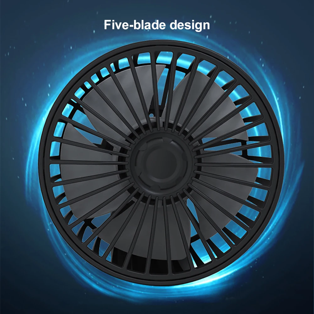 Car Fan 5V 12V 24V Dual Head 2 Speeds Adjustable