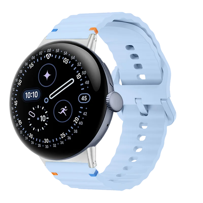 Versatile 22mm Soft Silicone Watch Band