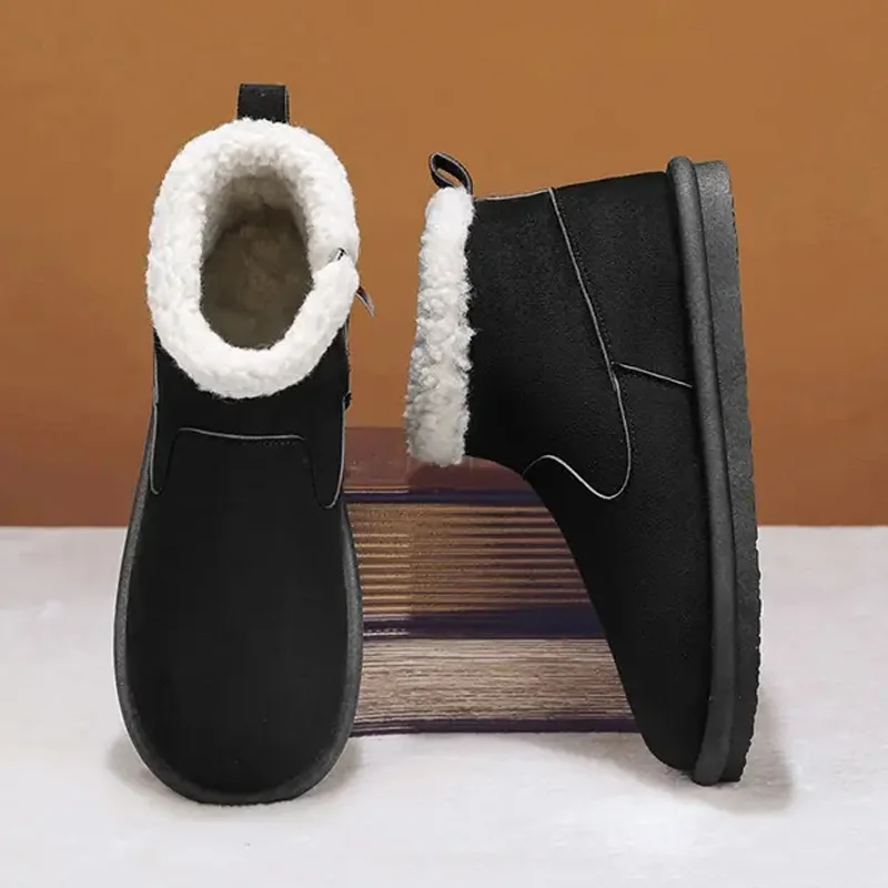 Winter Cold-proof Snow Boots Men's Plus Velvet Warm Versatile Suede Cotton Shoes Comfortable Casual Ankle Boots Outdoor Footwear