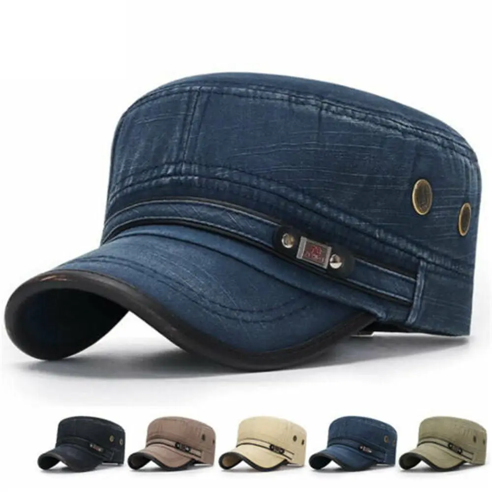 Men Vintage Baseball Cap Flat Adjustable, baseball cap, flat cap, flat vintage cap