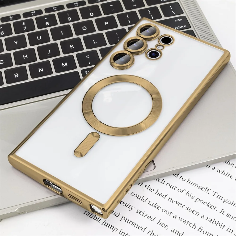 Luxury Transparent Plating Phone Case with MagSafe Magnetic Protection