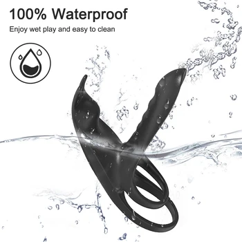 Couple Vibrator with Dual Motor Cockring Wireless Remote Cock Penis Ring Adult Sexy Toys For Men Delay Ejaculation Penisring 4