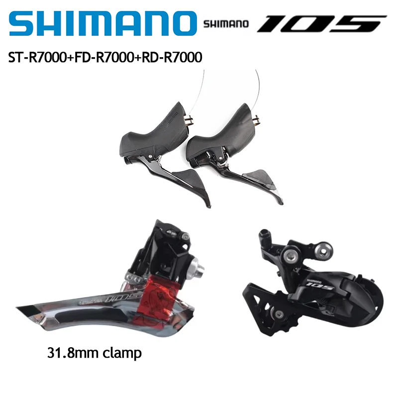 SHIMANO 105 R7000 Shifter Groupset FD RD Braze On Clamp 31.8mm