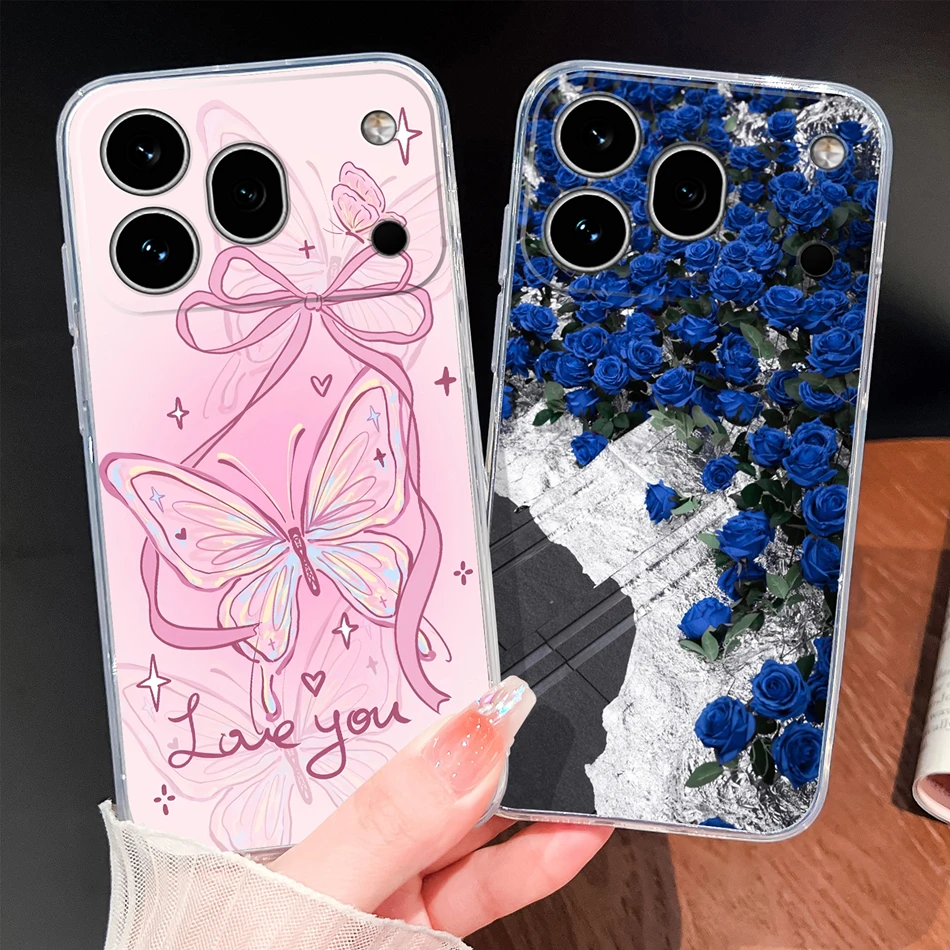 Clear Cool Stars Vibe Shockproof Silicone Phone Case