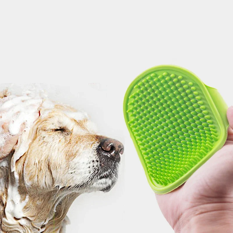 Dog Shower Brush Silicone Pet Massage Brush Short Haired Cat Scrub Shower Gloves cat grooming brush pet grooming gloves
