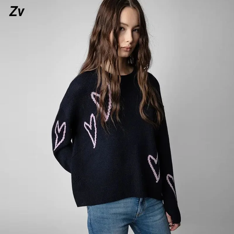 

Crewneck Snowflake Knit Loose Women's Sweater Winter Warm Wool Pullover Casual Women's Pullover Sweater