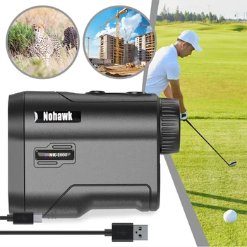 NOHAWK Golf Laser Rangefinder USB Rechargeable with Slope Compensation For Golfer Range Finder Hunting Monocular 2