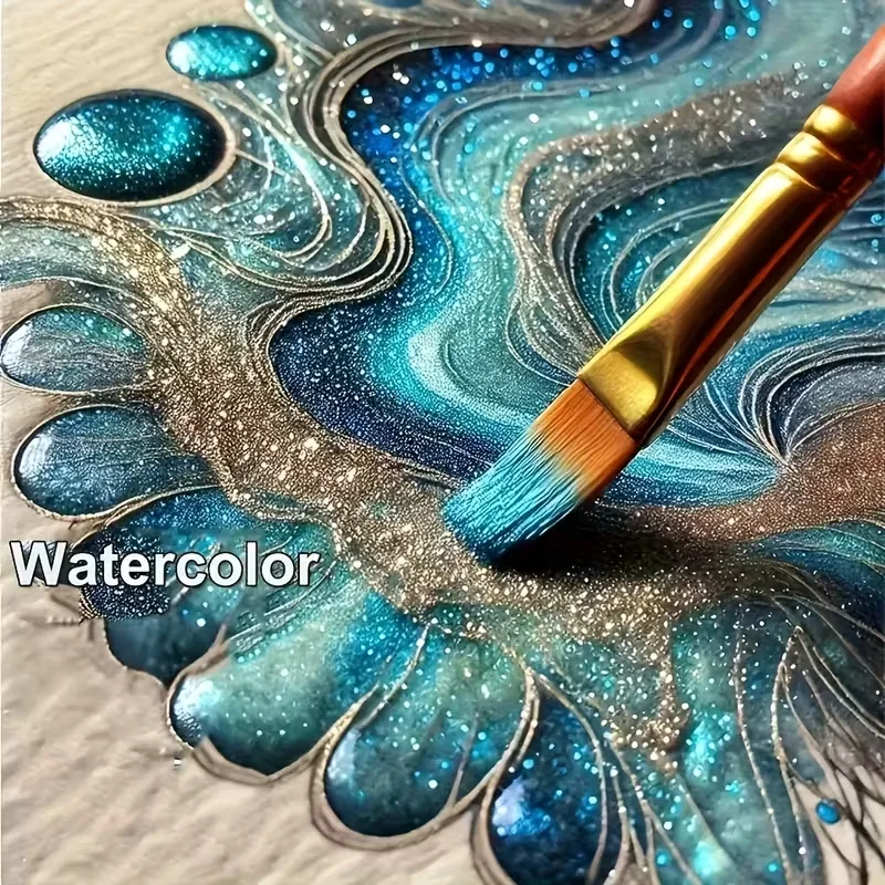 Metallic Watercolor Set – Portable, High-Pigment, Starry Colors 2