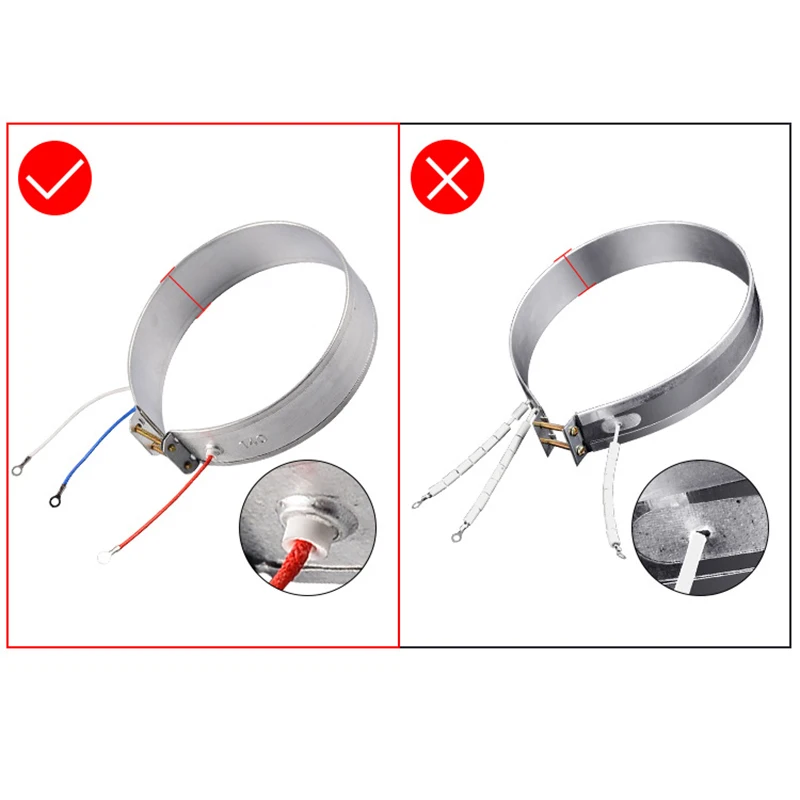 Quick Heating Fine Insulation Performance Thin Band Heater Element 145/150/155mm 220V High Power Electric Water Heater Parts electric heater