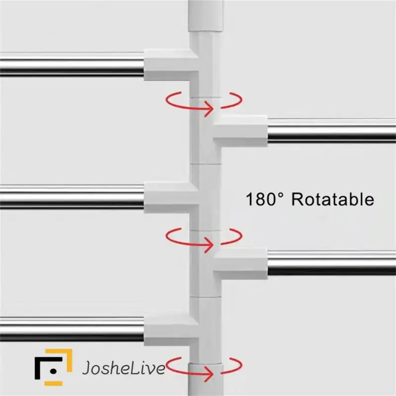 Bathroom Towel Rack Rotatable Towel Holder 99.99% Space Aluminum 2/3/4-Bar Hanger Kitchen Shelf Paper Hanging Wall Mounted