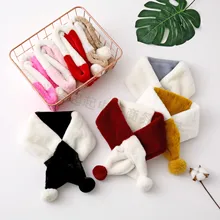 

2022 new popular children's scarf in winter autumn and winter imitation Rex Rabbit Plush Bib Nantong girl's baby warm Bib soft