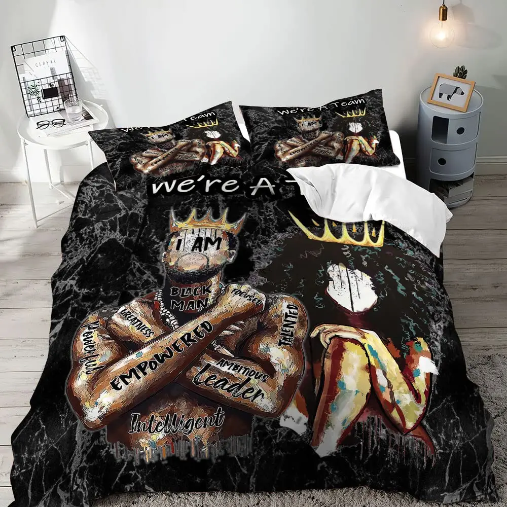 Duvet Cover King Eagle Black Easy Care Soft Cosy Bed Set (104x90in) with  Zipper Closure and Pillowcase 20