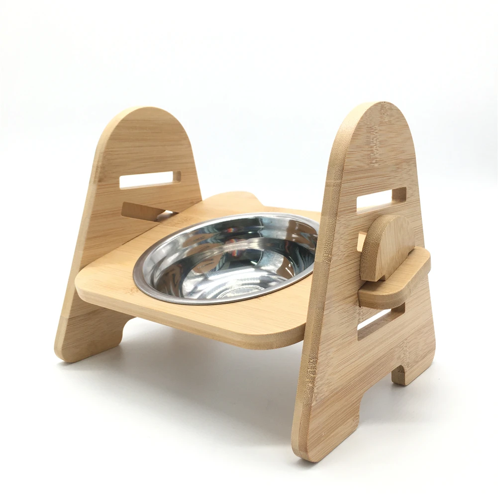 Slanted Raised Pet Food Water Feeder Bowl Small Dogs Cat French Bulldog