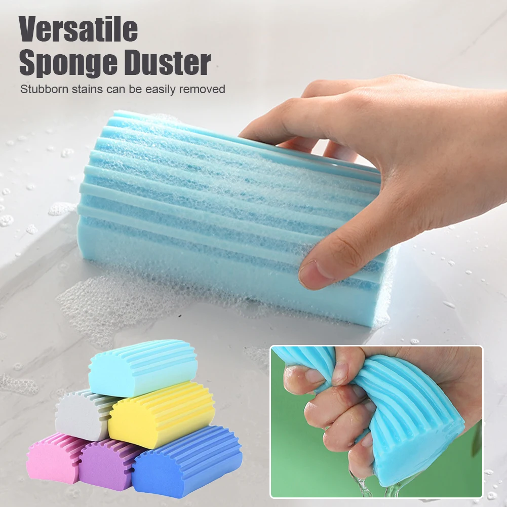 Super Water Absorption Cleaning Sponge Brush Reusable Clean Sponge Duster for Cleaning Blind Vent Window Track Faucet Table