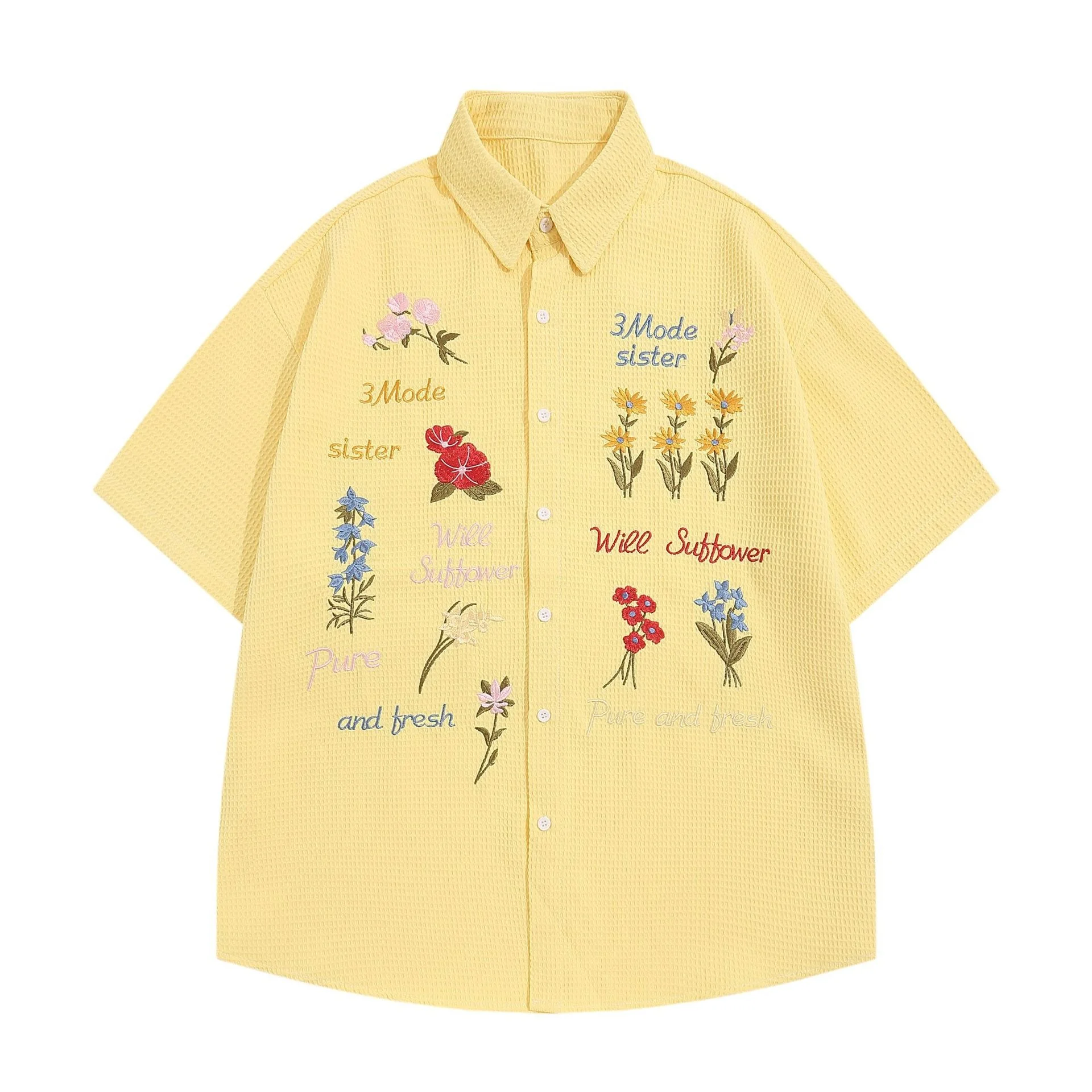 ★韓国の人気★【LMC】★EMB BEAR OXFORD SHIR.T★シャツ★ ☆韓国の人気☆【LMC】☆EMB BEAR OXFORD SHIR.T☆シャツ☆