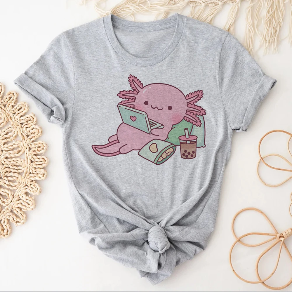 

Топ Ajolote Axolotl, женская футболка аниме, женская одежда y2k