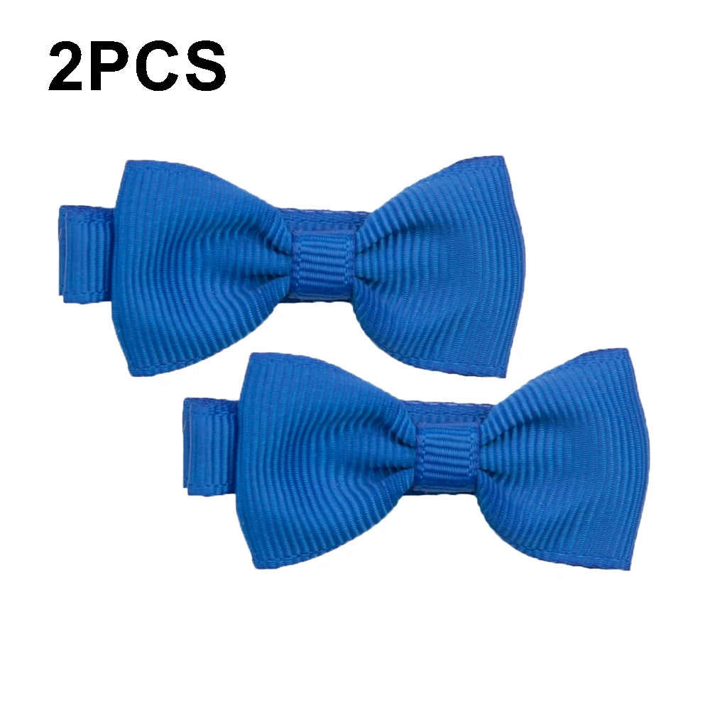 Fashion 2pcs/lot Ribbon Grosgrain Bows Hair Clips Bow Baby Girls Barrettes Solid Color Children Hairpins Hairgrips Photo Props baby accessories carry bag	 Baby Accessories