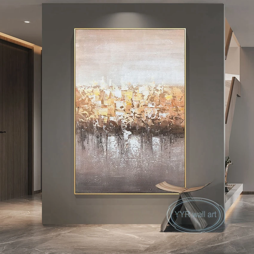 

Deluxe Mural Handmade Oil Painting Wall Art Canvas Poster Abstract Home Decoration Picture Living Room Bedroom Aisle Large Image