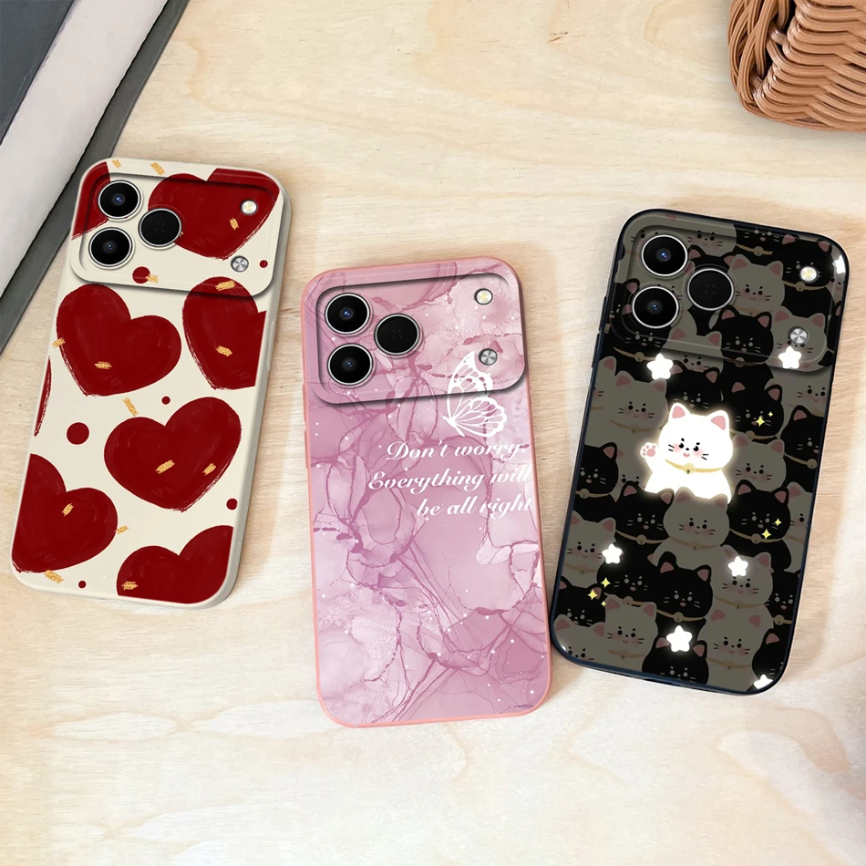 Funny Cartoon Animals Lens Protection Soft Liquid Silicone Back Cover Case