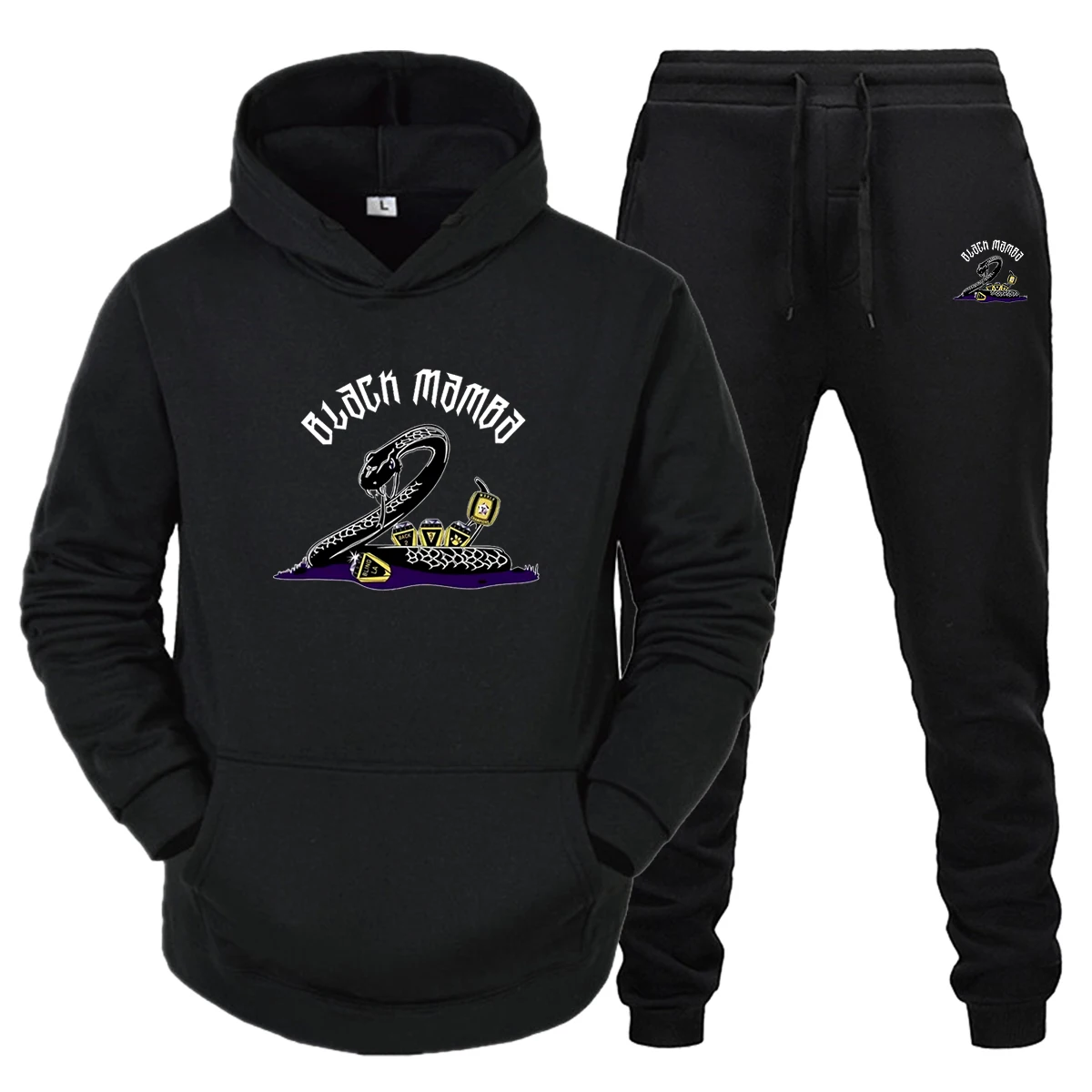 

Fashion Tracksuit Hoodies + Trousers Sets Printed Hooded Suits Spring Autumn Couple Hoodie + Pants 2-Piece Suit Man Clothing