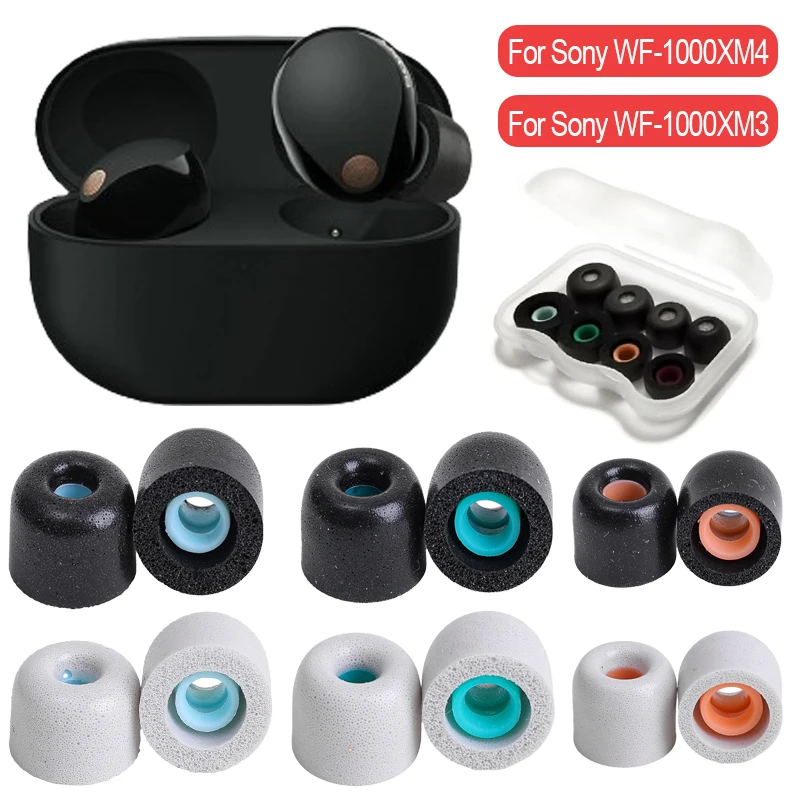 Lot De 3 Paires D'embouts Mousse Mémoire Pour Sony WF-1000XM3/XM4 - Tailles S/M/L, Avec Boîtier De Rangement