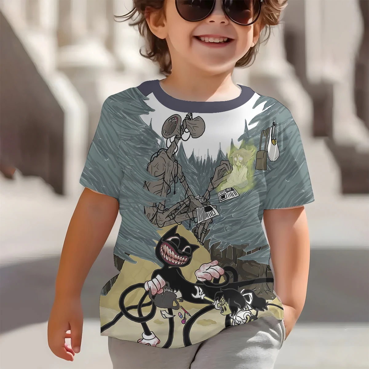 3D Print Siren Head Baby Clothing 5 to 14 Years Male Outdoor Clothes for Children Boy Girl Child T-Shirt Top Shirts 3