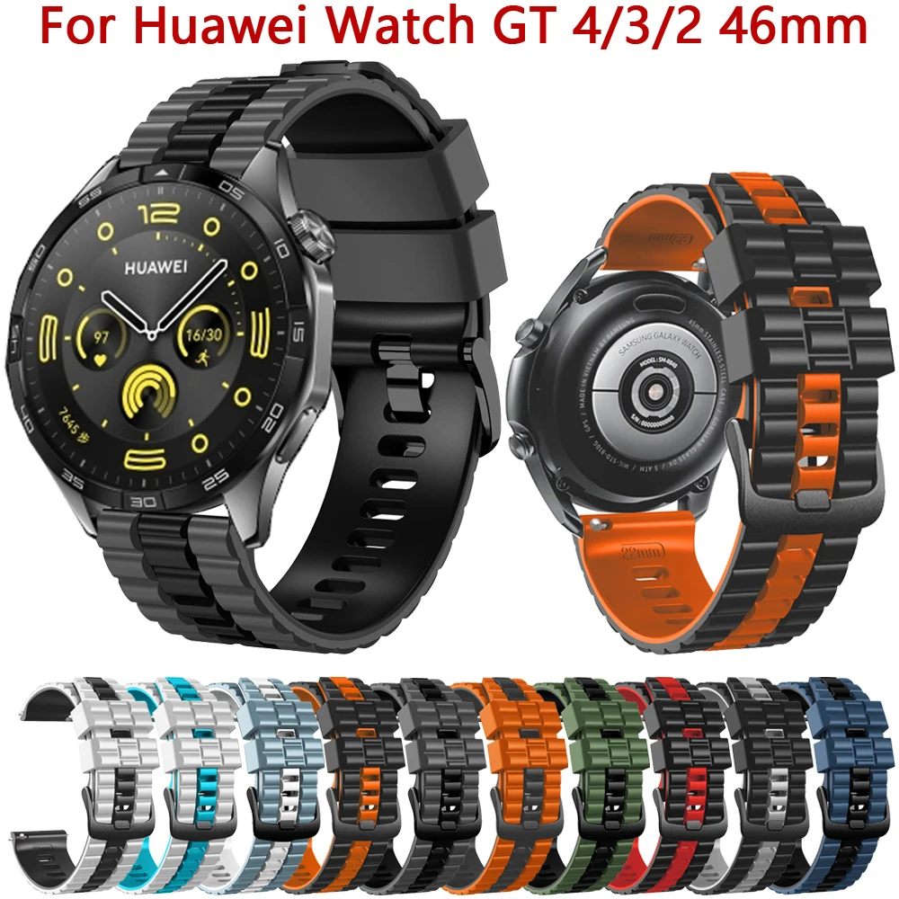 

Ремешок силиконовый для смарт-часов Huawei Watch GT 4 GT4, сменный Браслет Для Huawei GT 3 2 GT3 GT2 Pro 46 мм, 22 мм
