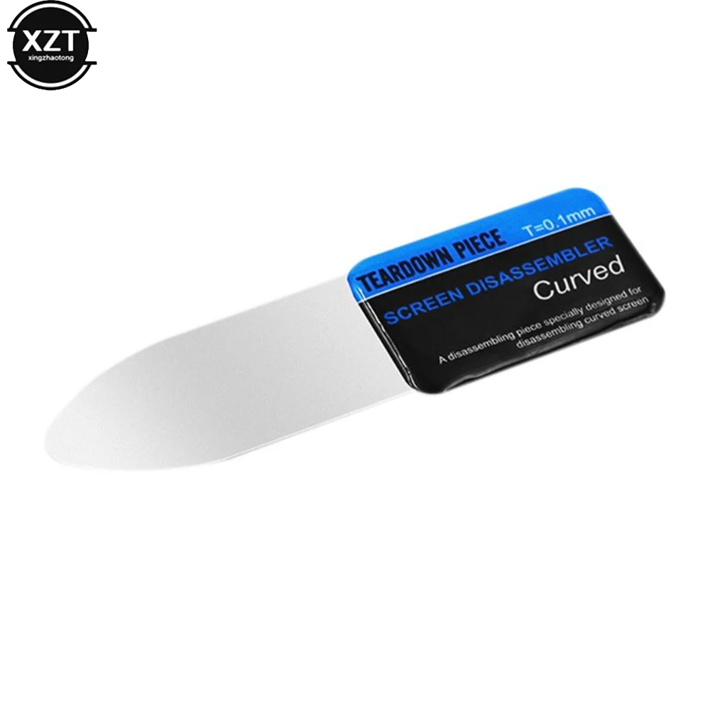 Mobile Phone Curved LCD Screen Spudger Opening Pry Card Tools Ultra Thin Flexible Mobile Phone Disassemble Steel Metal mobile phone disassemble tool phone screen disassemble tool phone disassembly tool phone screen repair tool