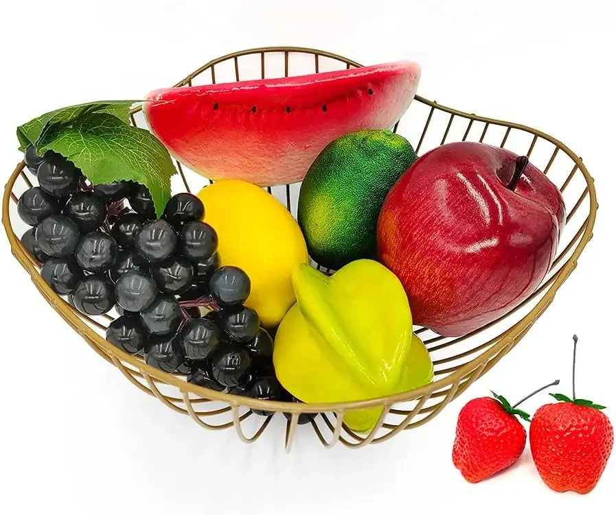 실물 같은 인조 과일 시뮬레이션, 홈 데코레이션 믹스 과일 세트, 애플 레몬 디스플레이 소품, 식탁 장식, 12 개