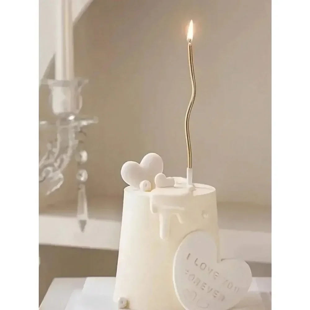 Birthday Candles Spiral Cake Candles Long Thin Cake For Wedding Party And Decoration 6pcs