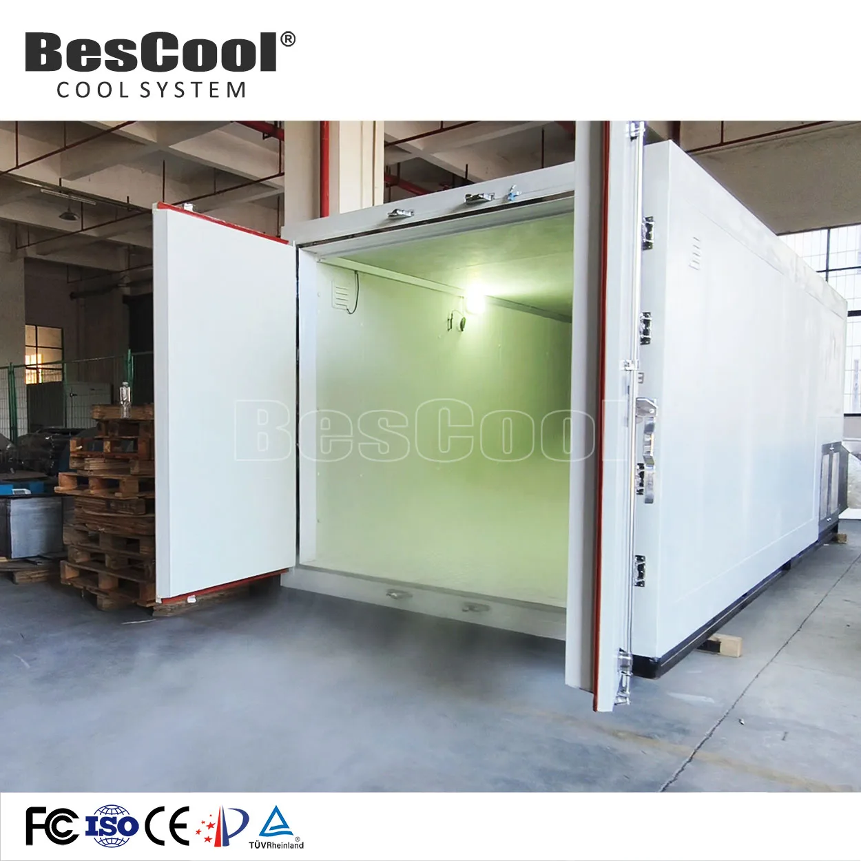 CO2 Blast Freezer Seafood Fruits Integrated Mobile Cold Room Storage -70~ -50 Degrees Quick-Freezing Unit