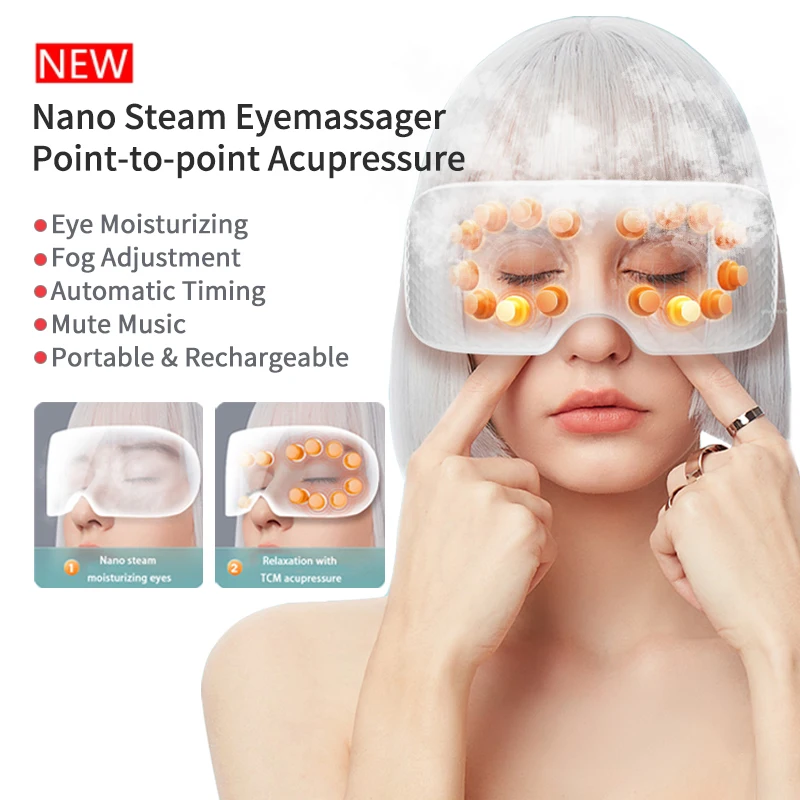 

Smart Nano Steam Eye Massager Eye Care Instrument Atomizing Eye Massager Point Acupressure Massager Relieve Fatigue Dark Circles