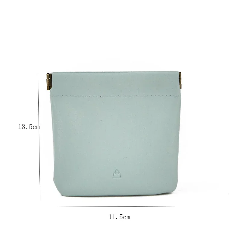 Clutch Mini Lipstick Cosmetic Bag Candy Color PU Leather Storage Bag Tampon Sanitary Pad Pouch Jewelry Key Earphone Organizer