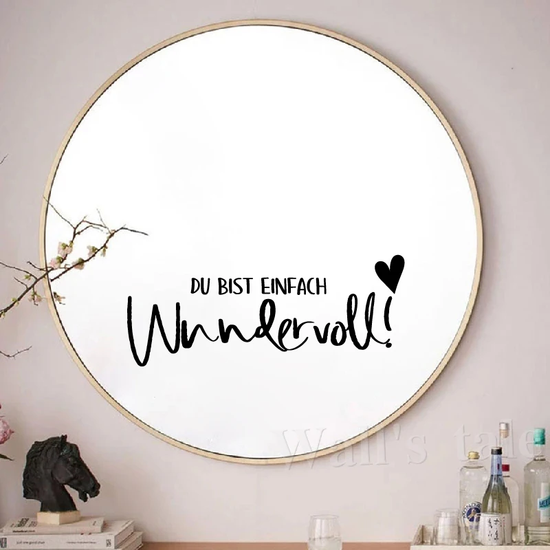 German Version Mirror Vinyl Sticker Decal Bathroom Mirror Decor