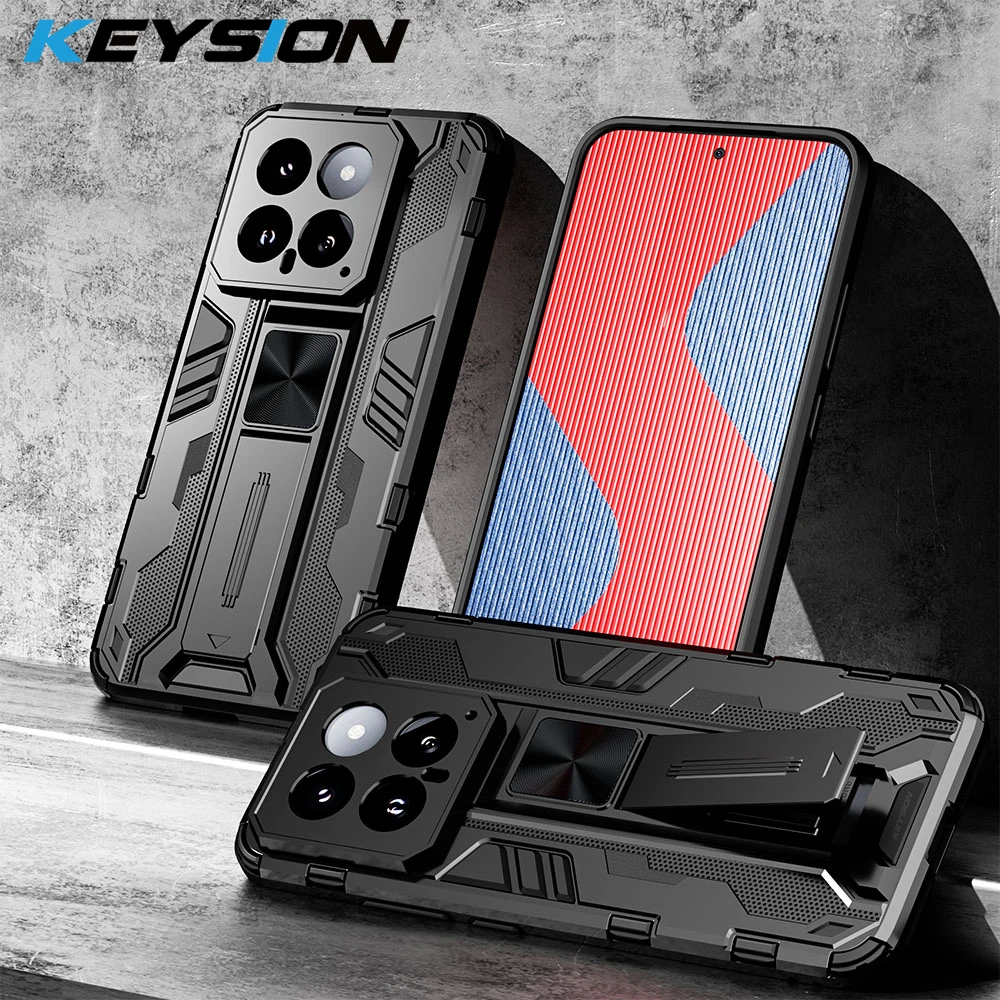 Elly316Antichoc Armor Case, Xiaomi 14 Pro, 5G, Silicone Souple + Pc, Support De Déclinaison, Coque Arrière De Téléphone Pour Redmi Note 13, 5G, 13 Pro