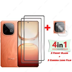 Enhanced Glass Screen Protector with Black Edge and Camera Lens Protector for Just 2 Front Glass (For iQOO Z10TurboPro)