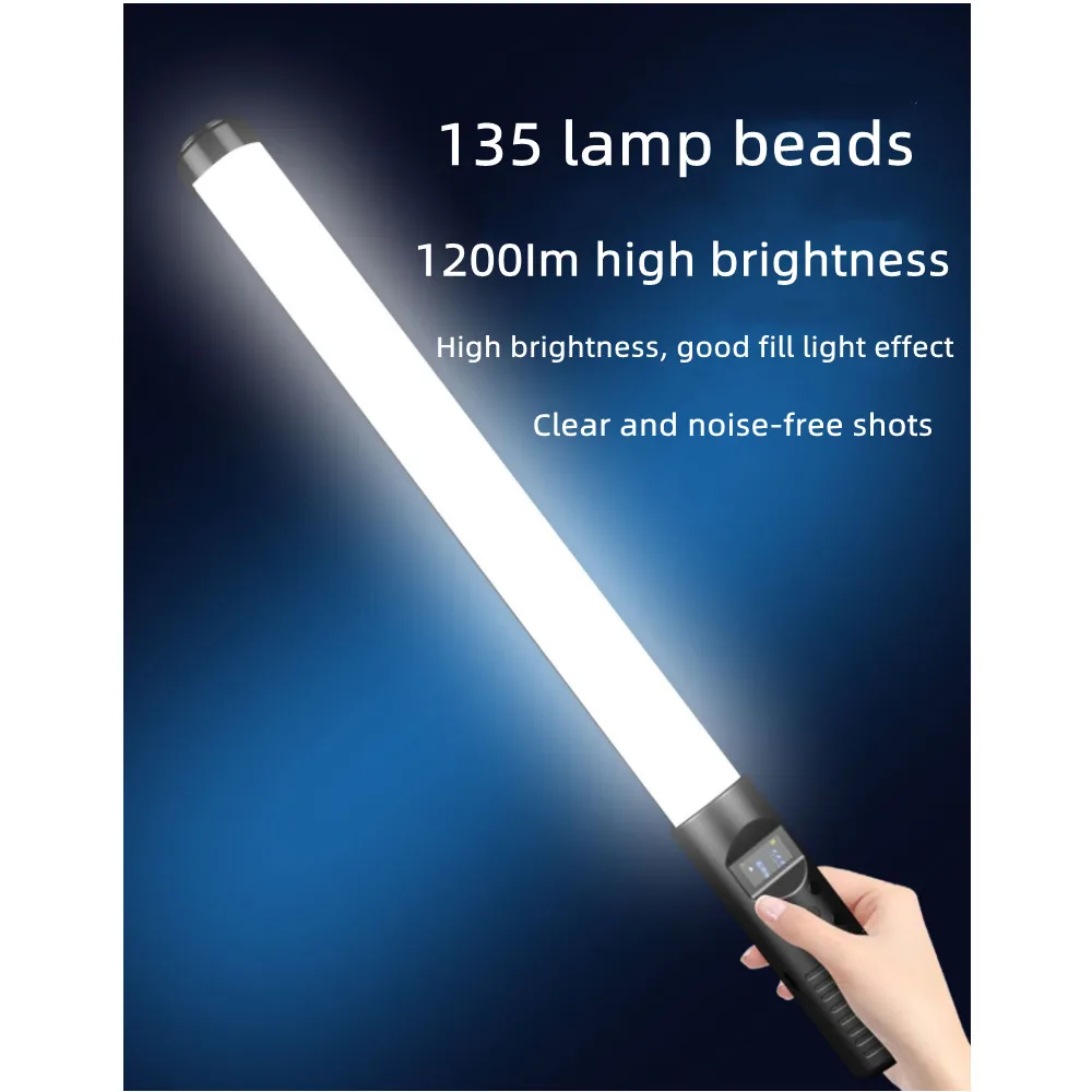 

RGB LED Portable PD Fast Charge Bluetooth Multicolor Adjustable Photography Light with Tripod Stand LED Light Stick Fill Light
