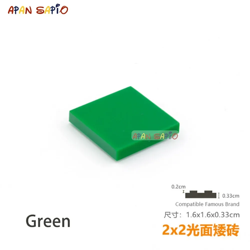 50pcs/lot DIY Blocks Building Bricks Tile 2X2 Educational Assemblage Construction Toys for Children Size Compatible With Brand - 3